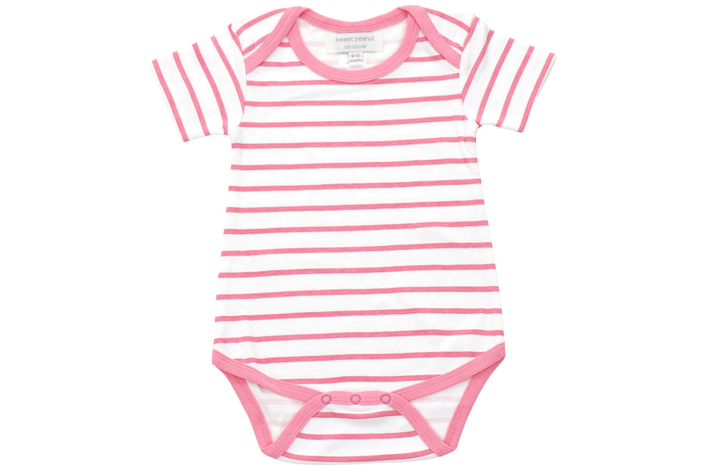 Pink and white sales striped onesie